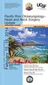 Pacific Rim Otolaryngology Head and Neck Surgery Update