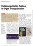 Histocompatibility Testing in Organ Transplantation