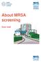 About MRSA screening. Easy read