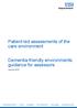 Patient-led assessments of the care environment. Dementia-friendly environments: guidance for assessors