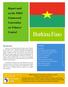 Burkina Faso. Report card on the WHO Framework Convention on Tobacco Control. 29 October Contents. Introduction