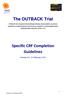 The OUTBACK Trial. Specific CRF Completion Guidelines