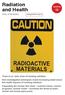 Radiation and Health. Author: Dr Bill Williams. energyscience.org.au