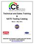 Technical and Sales Training & NATE Testing Catalog