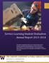 Service-Learning Student Evaluation Annual Report