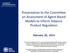 Presentation to the Committee on Assessment of Agent-Based Models to Inform Tobacco Product Regulation