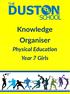 Knowledge Organiser. Physical Education Year 7 Girls