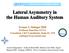 Lateral Asymmetry in the Human Auditory System