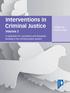Interventions in Criminal Justice