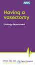 Having a vasectomy Urology department