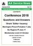No.175 From the General Service Office of Great Britain CONTENTS. Conference Questions and Answers. Share Editor Vacancy