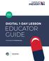 MIDDLE SCHOOL DIGITAL 1-DAY LESSON EDUCATOR GUIDE. Customized for Prevention.org
