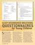 SLEEP DISORDERED BREATHING QUESTIONNAIRES