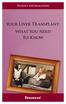 Patient Information. Your Liver Transplant: What You Need To Know
