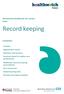 Record keeping. Contents: Dementia handbook for carers Essex