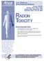 RADON TOXICITY. Case Studies in Environmental Medicine