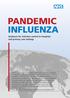 PANDEMIC INFLUENZA Guidance for infection control in hospitals and primary care settings