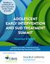 Adolescent Early Intervention and SUD Treatment Summit