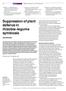 Suppression of plant defence in rhizobia legume symbiosis