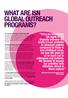 WHAT ARE ISN GLOBAL OUTREACH PROGRAMS?