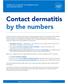 Contact dermatitis by the numbers