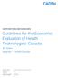 Guidelines for the Economic Evaluation of Health Technologies: Canada