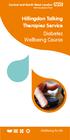 Hillingdon Talking Therapies Service Diabetes Wellbeing Course