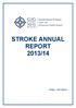 STROKE ANNUAL REPORT 2013/14