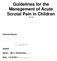Guidelines for the Management of Acute Scrotal Pain in Children (V 1.0)
