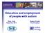 Education and employment of people with autism