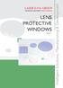 LENS PROTECTIVE WINDOWS Issue 1. Intelligent Solutions, Manufacturing & Development