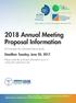 2018 Annual Meeting Proposal Information