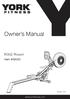 Owner s Manual. R302 Rower. Item # October 7, 2013