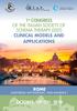 1 st CONGRESS OF THE ITALIAN SOCIETY OF SCHEMA THERAPY (SIST) CLINICAL MODELS AND APPLICATIONS