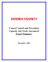 SUSSEX COUNTY. Cancer Control and Prevention Capacity and Needs Assessment Report Summary