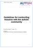 Guidelines for conducting research with the autistic community