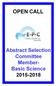 APPLICATION FORM for Abstract Selection Committee Member (representing Basic Science) of the European Pancreatic Club (EPC)