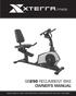 FITNESS SB250 RECUMBENT BIKE OWNER S MANUAL PLEASE CAREFULLY READ THIS ENTIRE MANUAL BEFORE OPERATING YOUR NEW RECUMBENT