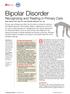 Bipolar Disorder. Recognizing and Treating in Primary Care