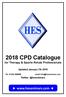 2018 CPD Catalogue.   for Therapy & Sports Rehab Professionals. Updated January 7th