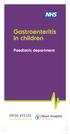 Gastroenteritis in children Paediatric department
