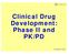 Clinical Drug Development: Phase II and PK/PD. 1 Thomas D. Szucs