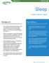 Sleep. Health indicator report. Background. Key findings