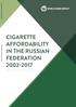 CIGARETTE AFFORDABILITY IN THE RUSSIAN FEDERATION Public Disclosure Authorized