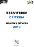 BBSA/IFBBSA CRITERIA WOMEN S FITNESS