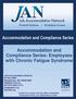 Accommodation and Compliance Series. Accommodation and Compliance Series: Employees with Chronic Fatigue Syndrome