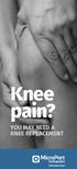 YOU MAY NEED A KNEE REPLACEMENT
