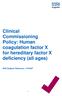 Clinical Commissioning Policy: Human coagulation factor X for hereditary factor X deficiency (all ages)