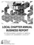 LOCAL CHAPTER ANNUAL BUSINESS REPORT