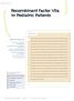 Recombinant Factor VIIa in Pediatric Patients